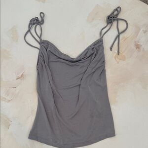 Charcoal Camisole with Tie Straps